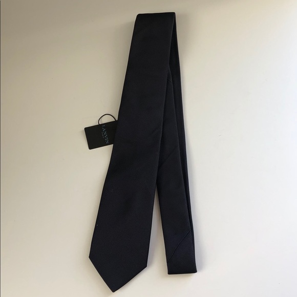 Lanvin Navy Blue Tie New - Picture 2 of 4